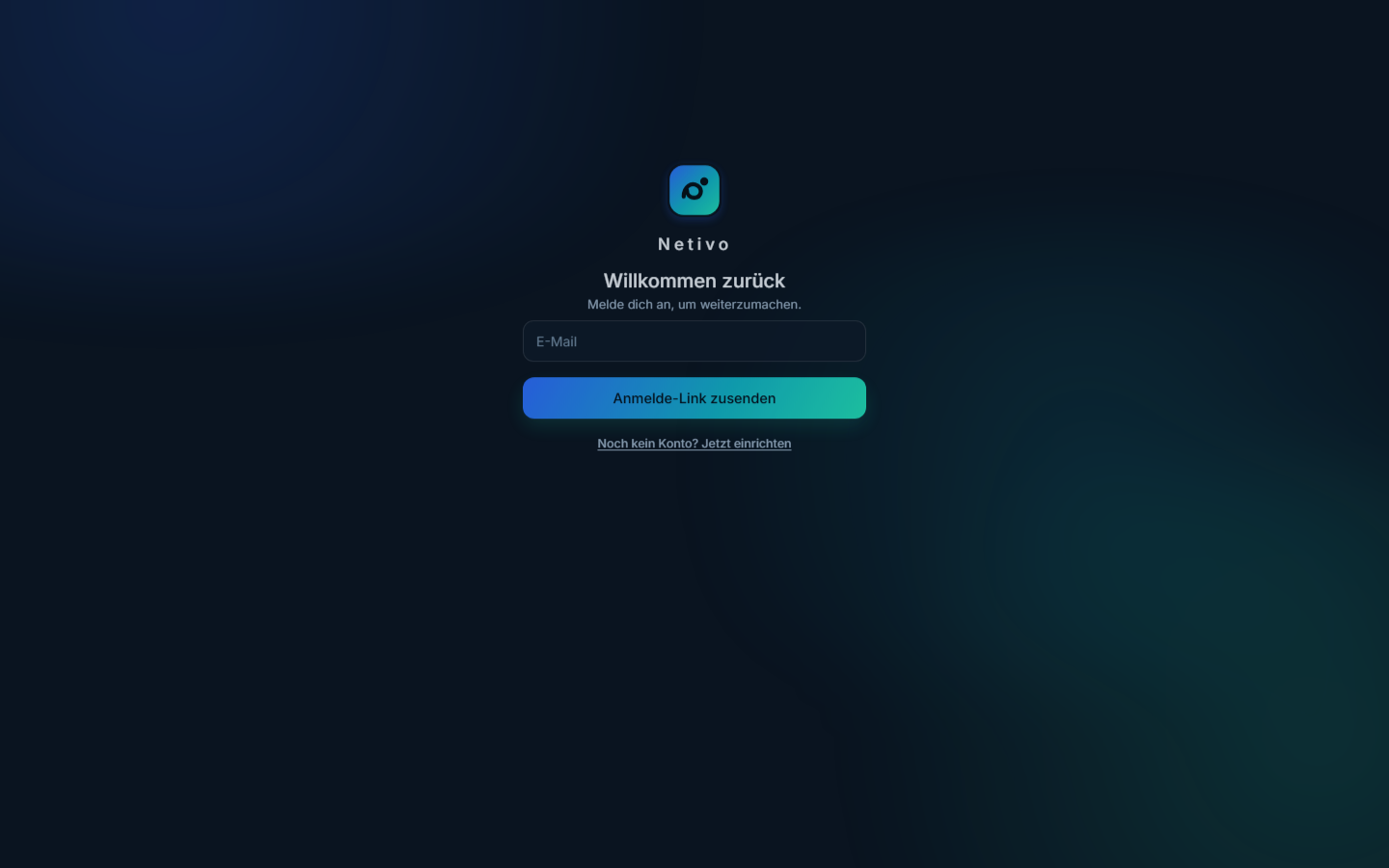 Netivo App-Login, KI-Kontaktmanagement-PWA